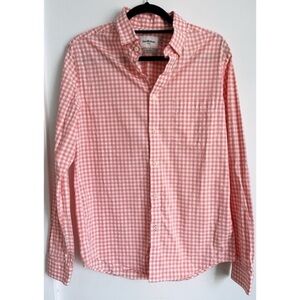 Goodfellow • Peachy Pink White Plaid Northrop Button Down Shirt